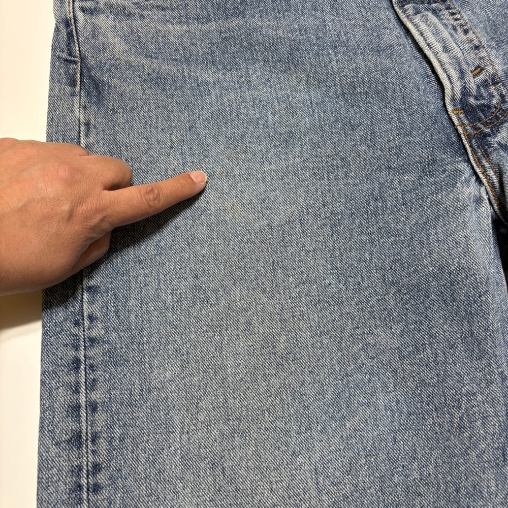 Vintage Levis Men Red Tab 505 Jeans 38X34 Blue Light Wash High Rise Straight Leg - Picture 15 of 16